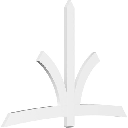 Ekena Millwork Davenport Architectural Grade PVC Gable Bracket, 96"W x 64"H x 2"D x 6"F, 16/12 Pitch GBP096X64X0206DAV00